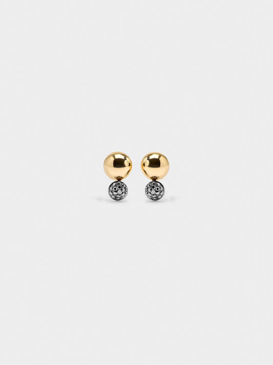 Sphere Earrings With Crystals