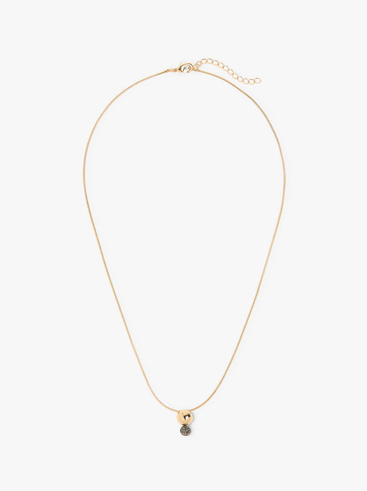 Necklace With Pendant Of Spheres With Crystals