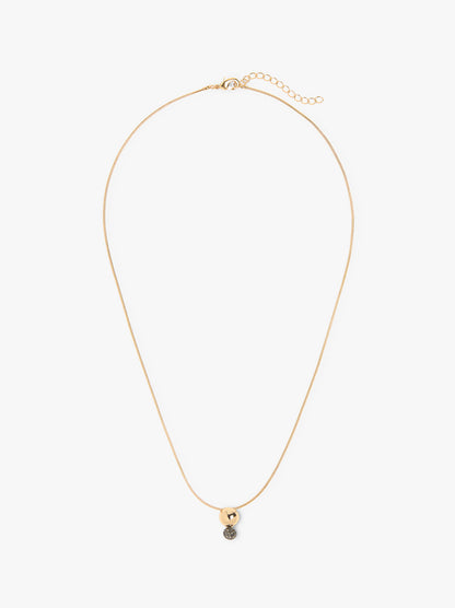 Necklace With Pendant Of Spheres With Crystals