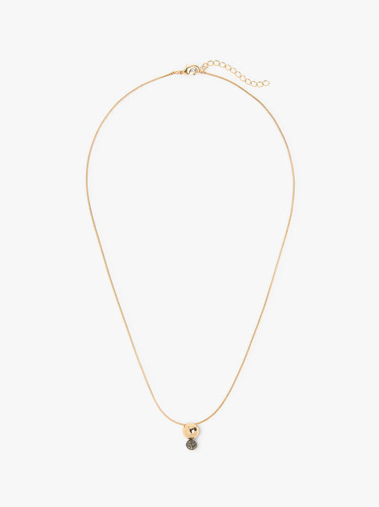 Necklace With Pendant Of Spheres With Crystals