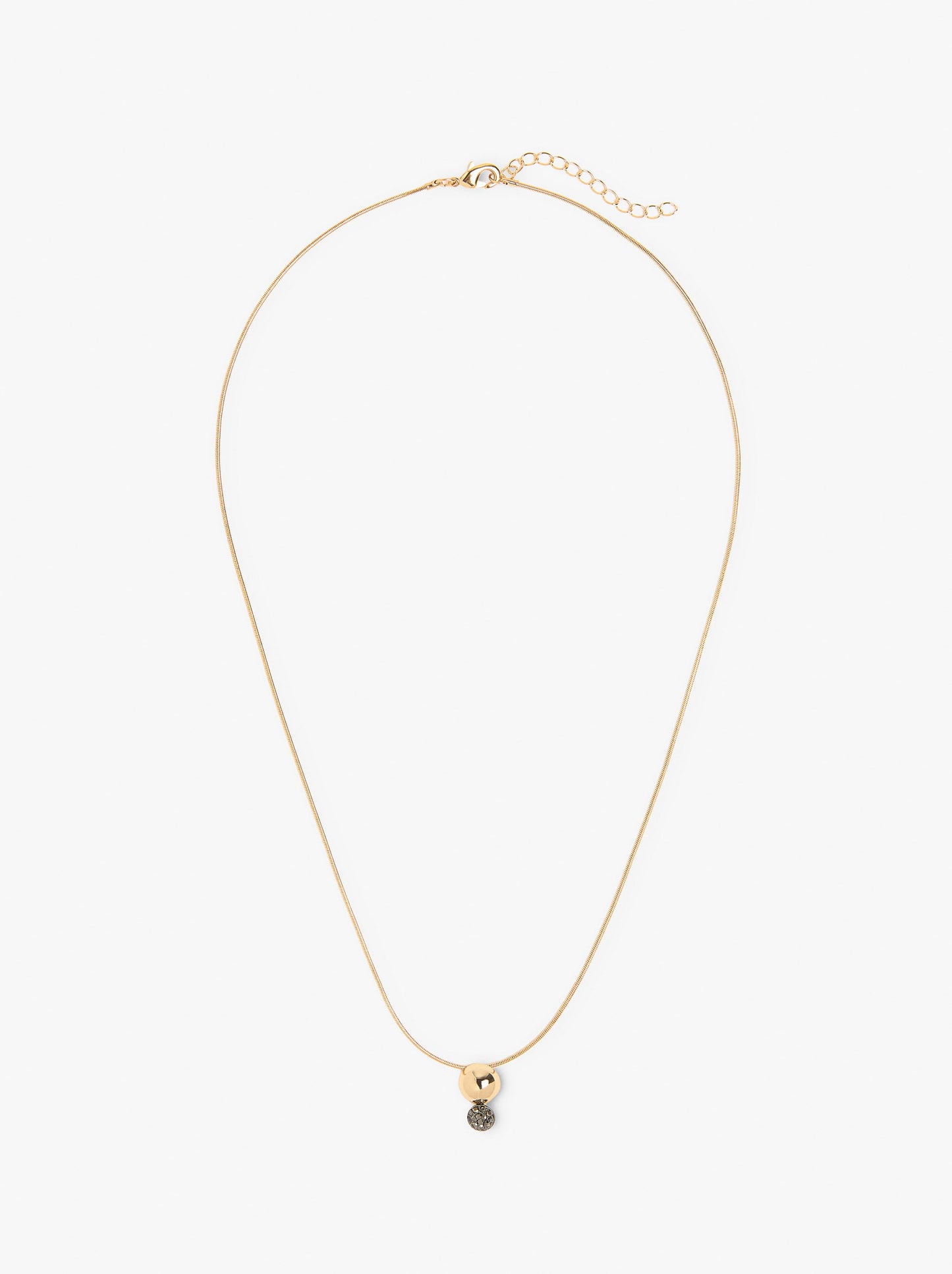 Necklace With Pendant Of Spheres With Crystals
