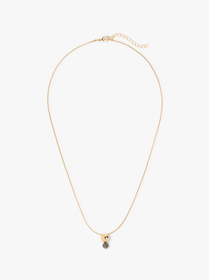 Necklace With Pendant Of Spheres With Crystals