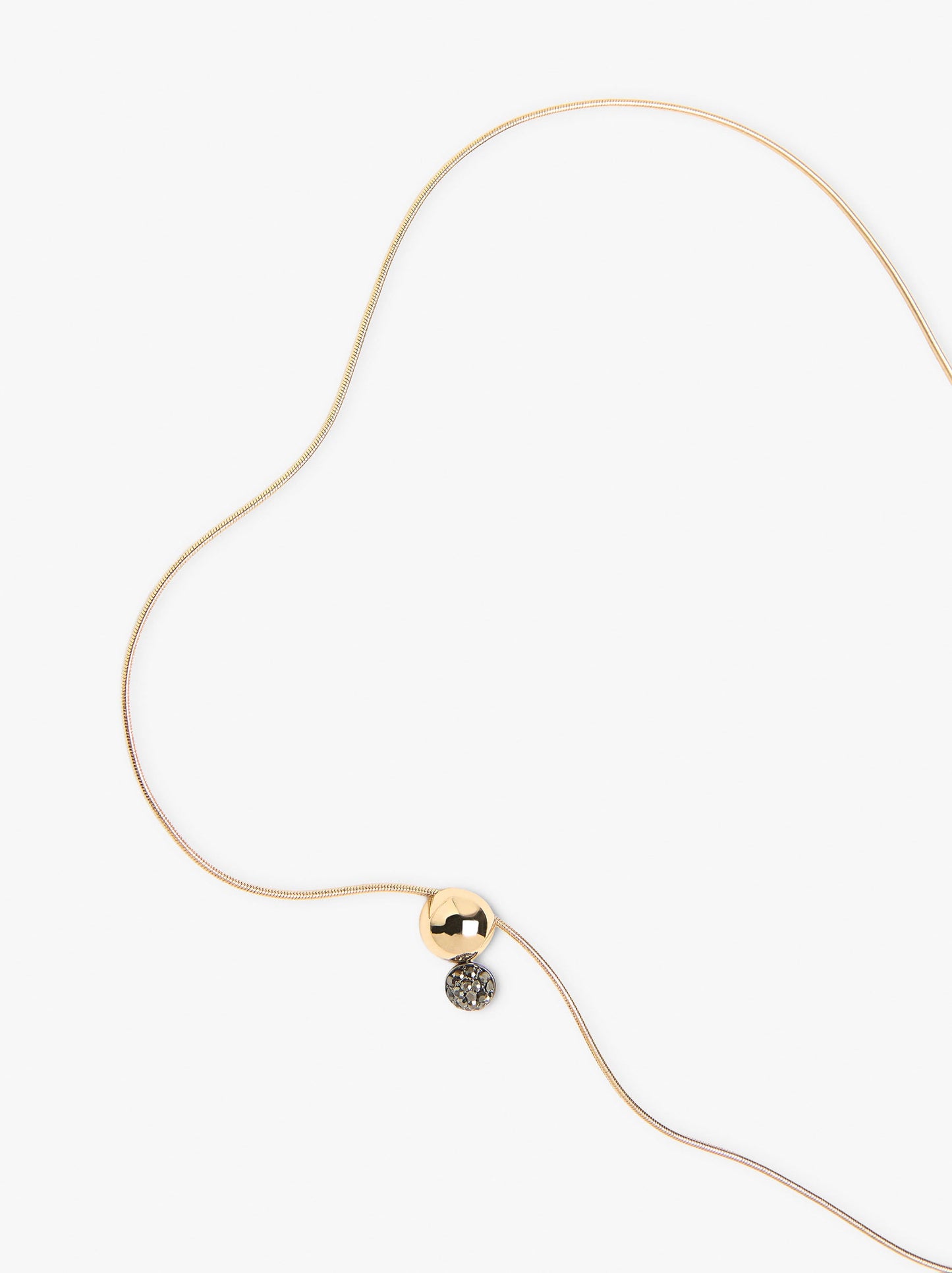 Necklace With Pendant Of Spheres With Crystals