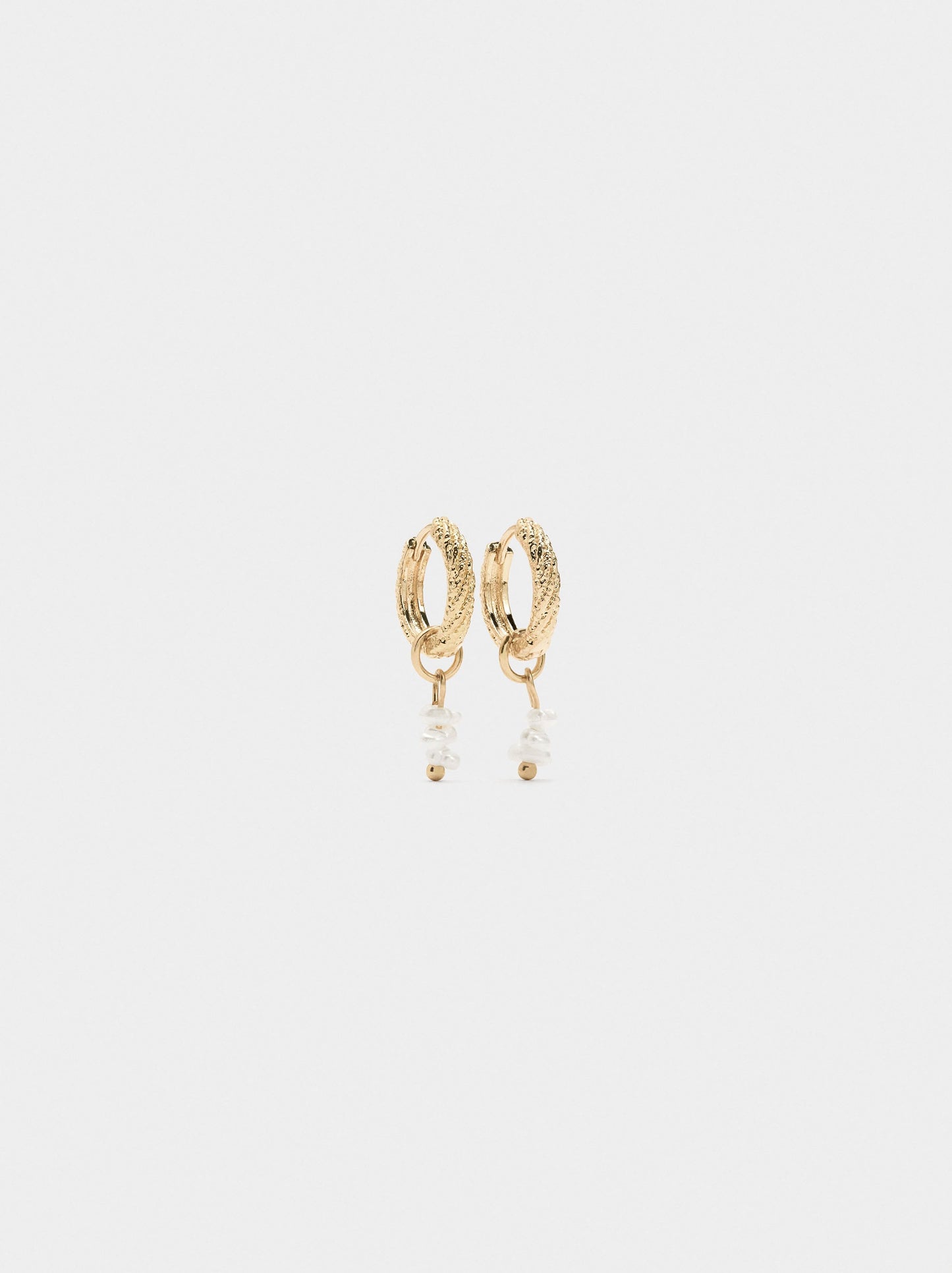 Hoop Earrings With Freshwater Pearls