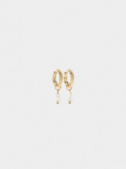 Hoop Earrings With Freshwater Pearls