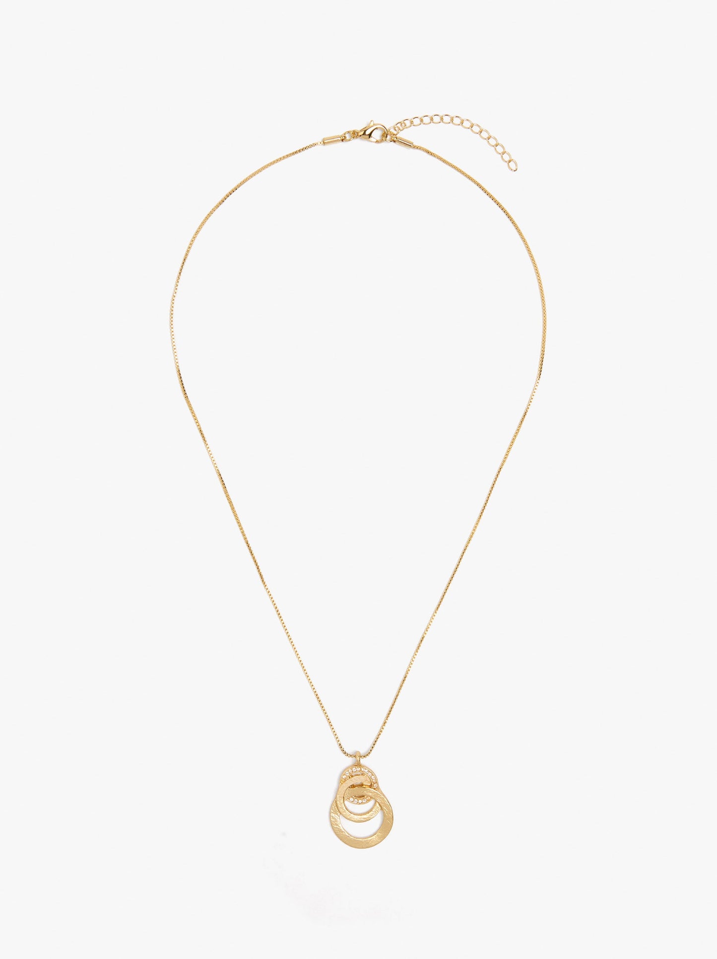 Pendant Necklace With Interlaced Hoops