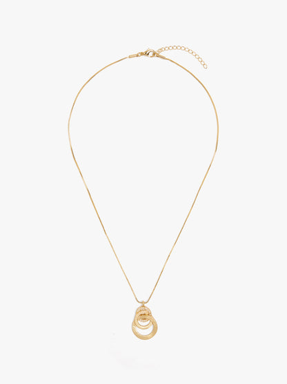 Pendant Necklace With Interlaced Hoops