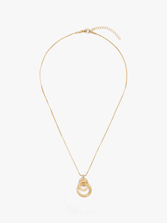 Pendant Necklace With Interlaced Hoops