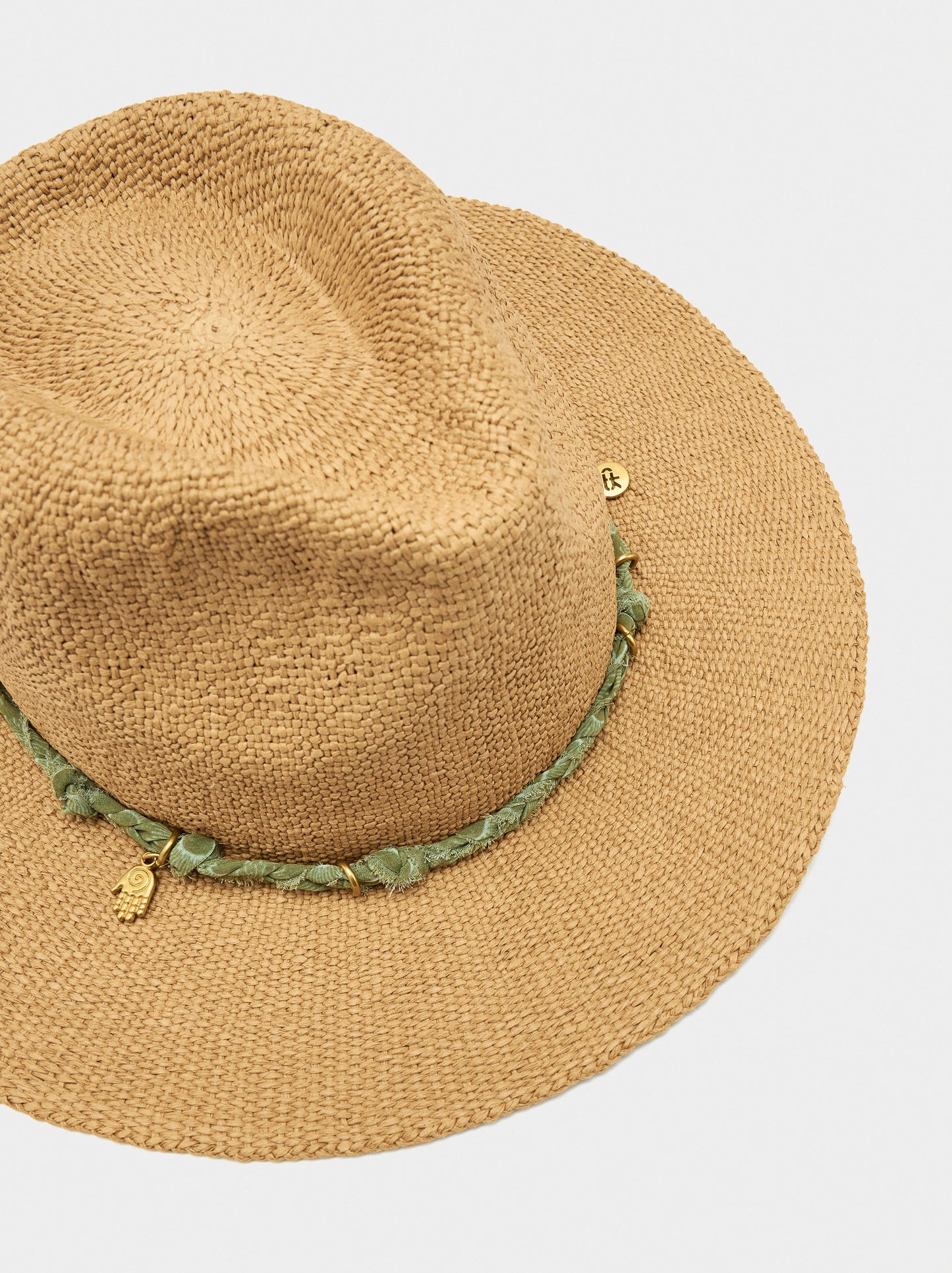 Straw-Effect Hat With Cord And Charms