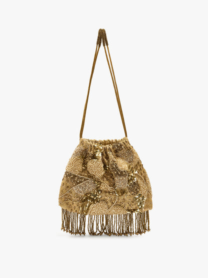 Party Bag With Beads And Fringes