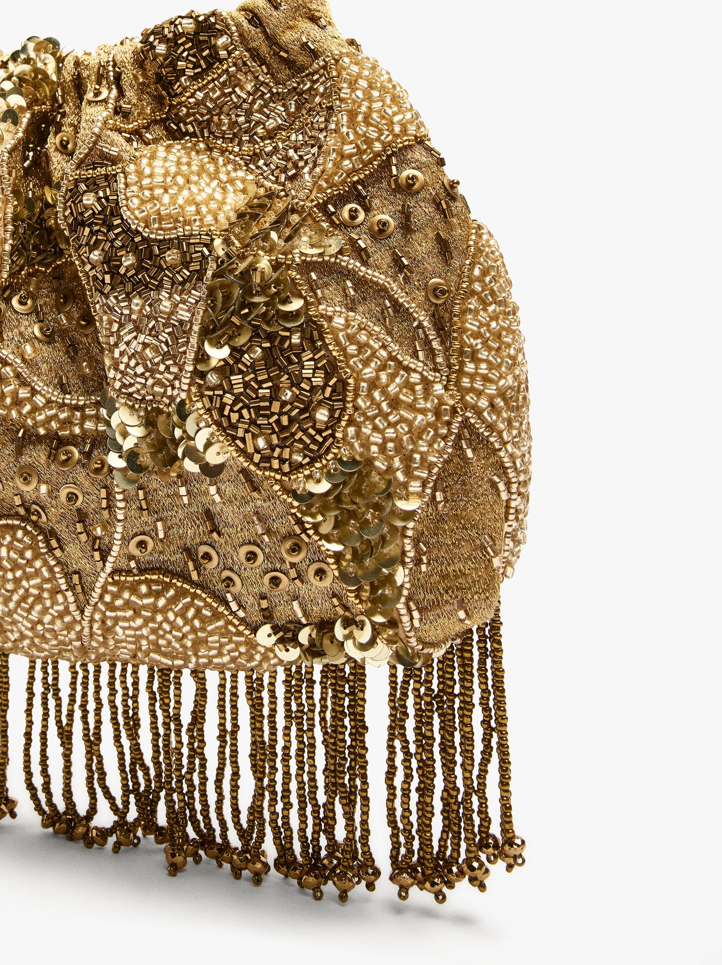 Party Bag With Beads And Fringes