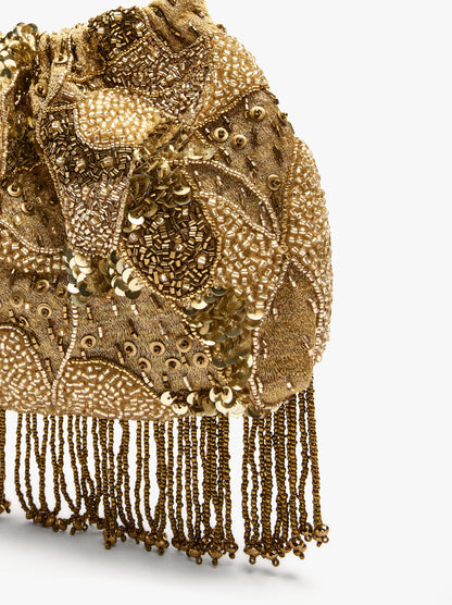 Party Bag With Beads And Fringes