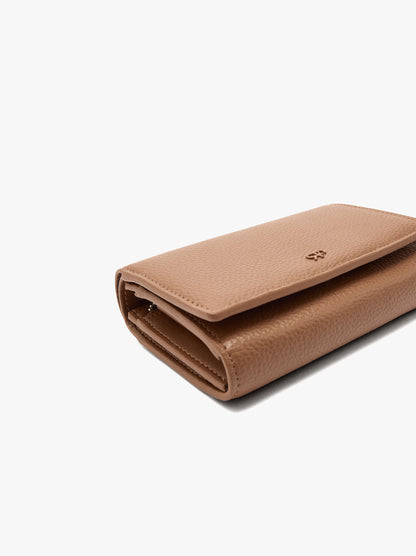 Wallet With Texture And Flap