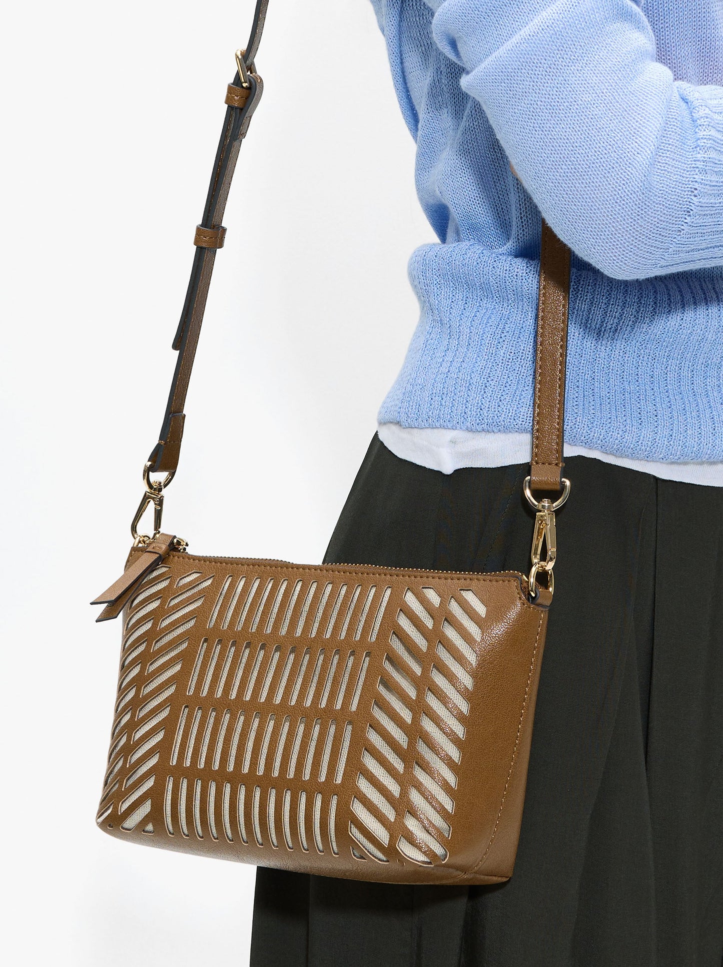 Crossbody Bag With Perforations