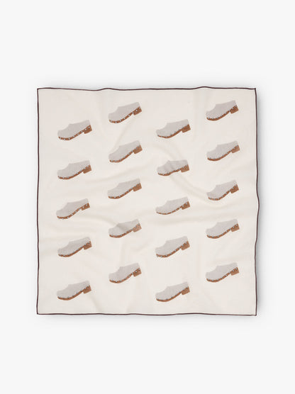 Printed Scarf Of Clogs 100% Cotton