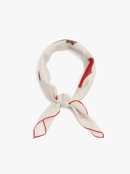 Printed Scarf Of Clogs 100% Cotton
