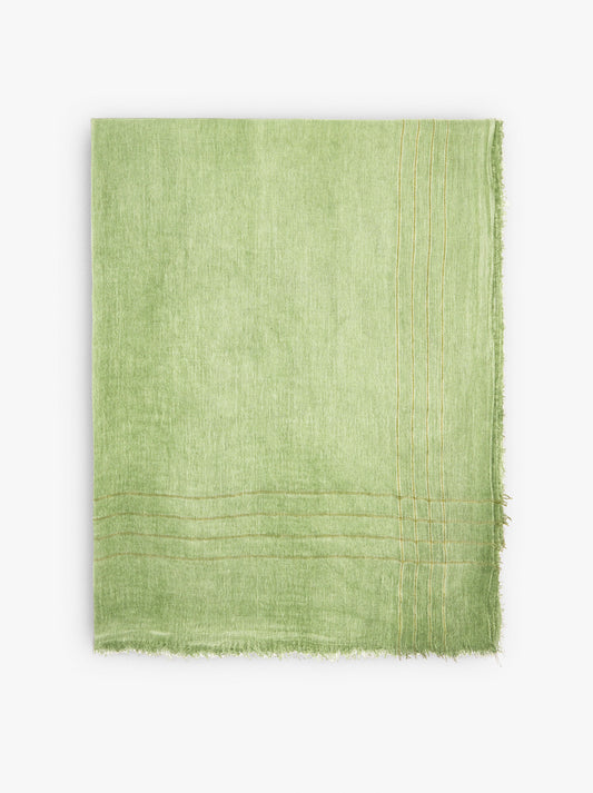 Pashmina With Embroidered Stripes