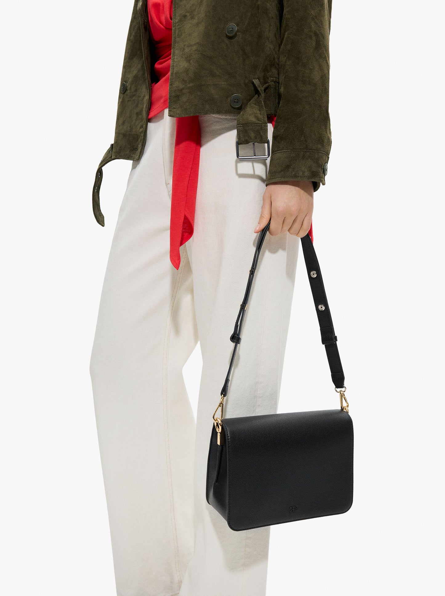 Crossbody Bag With Texture And Flap