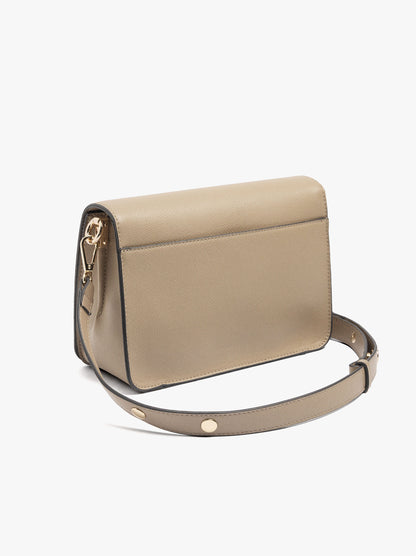 Crossbody Bag With Texture And Flap