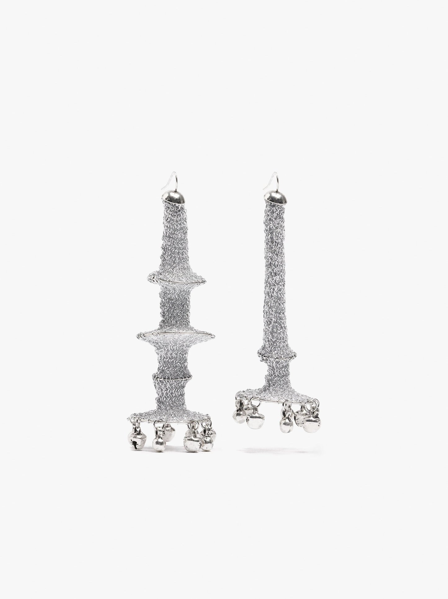 Asymmetric Earrings With Bells