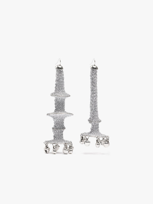 Asymmetric Earrings With Bells