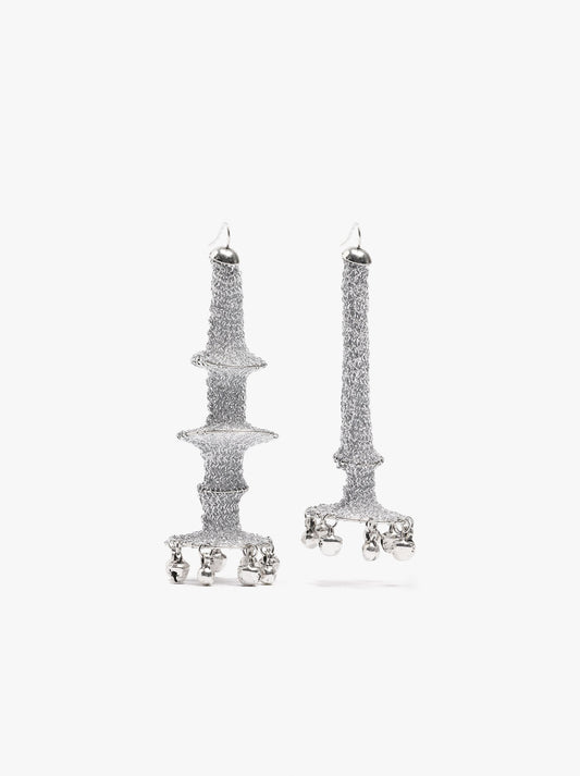 Asymmetric Earrings With Bells