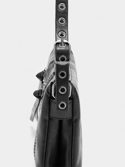 Worn-Effect Shoulder Bag