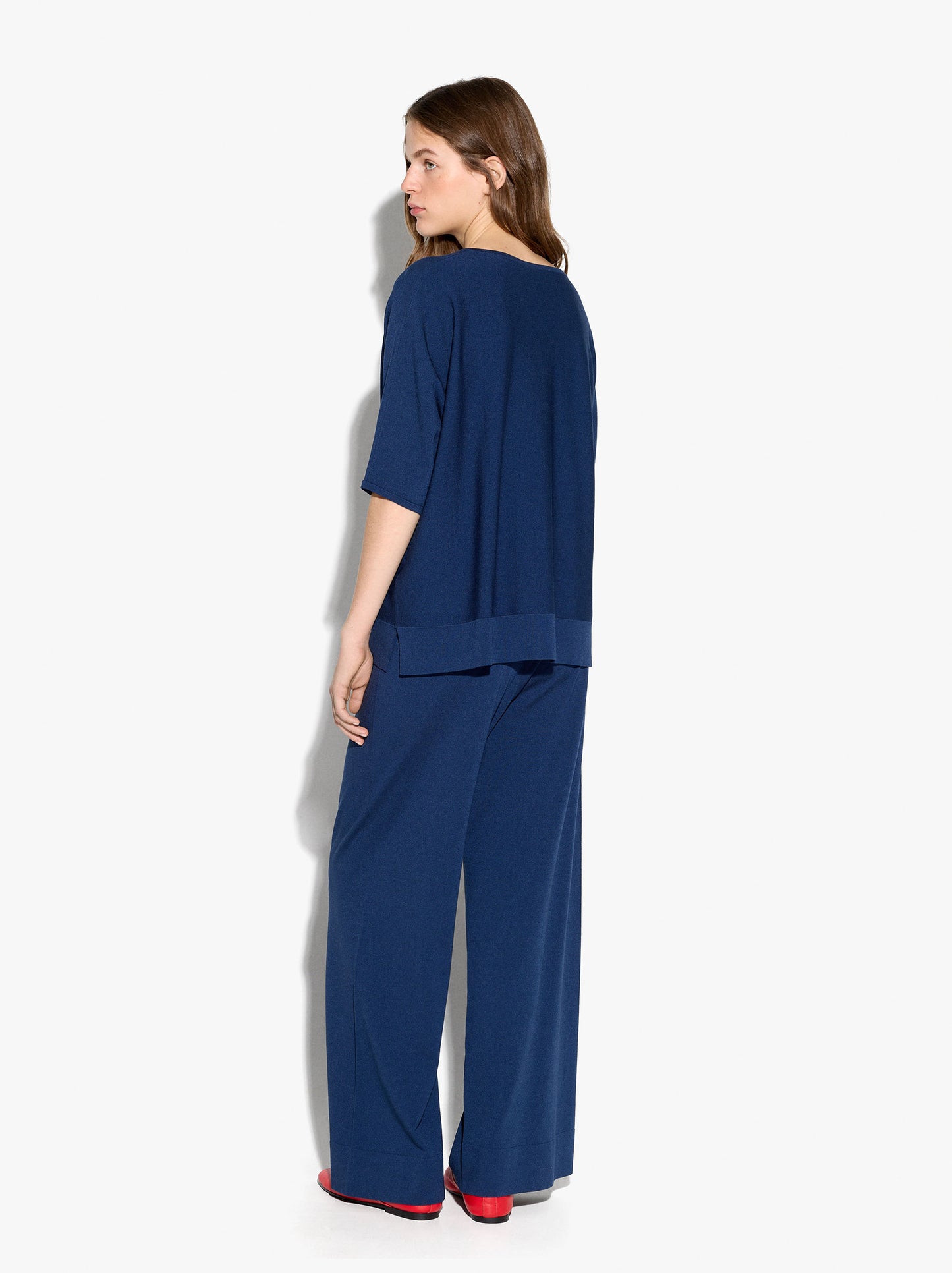 Short-Sleeve Knit Sweater