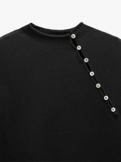 Knit Sweater With Button Detail