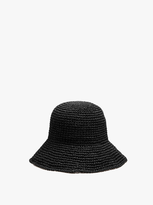 Bucket Hat With Paper Straw Effect