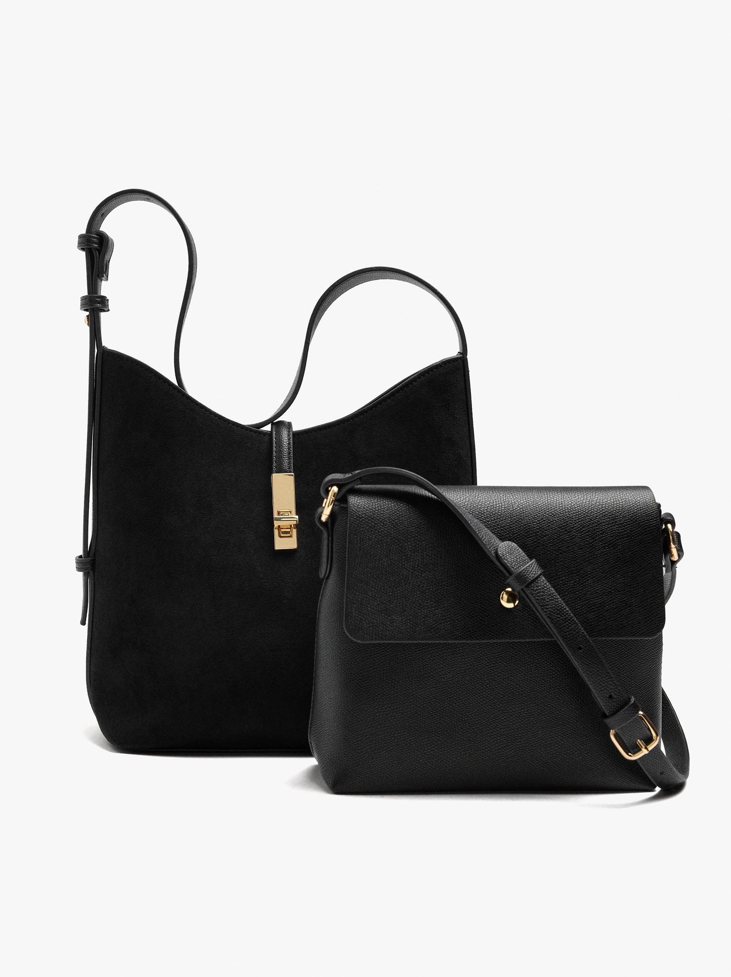 Shoulder Bag With Leather-Effect