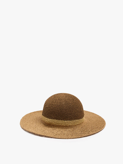 Multicolor Hat With Paper Straw Effect