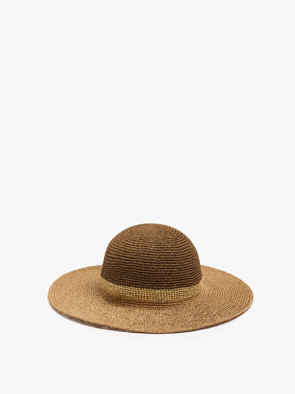 Multicolor Hat With Paper Straw Effect