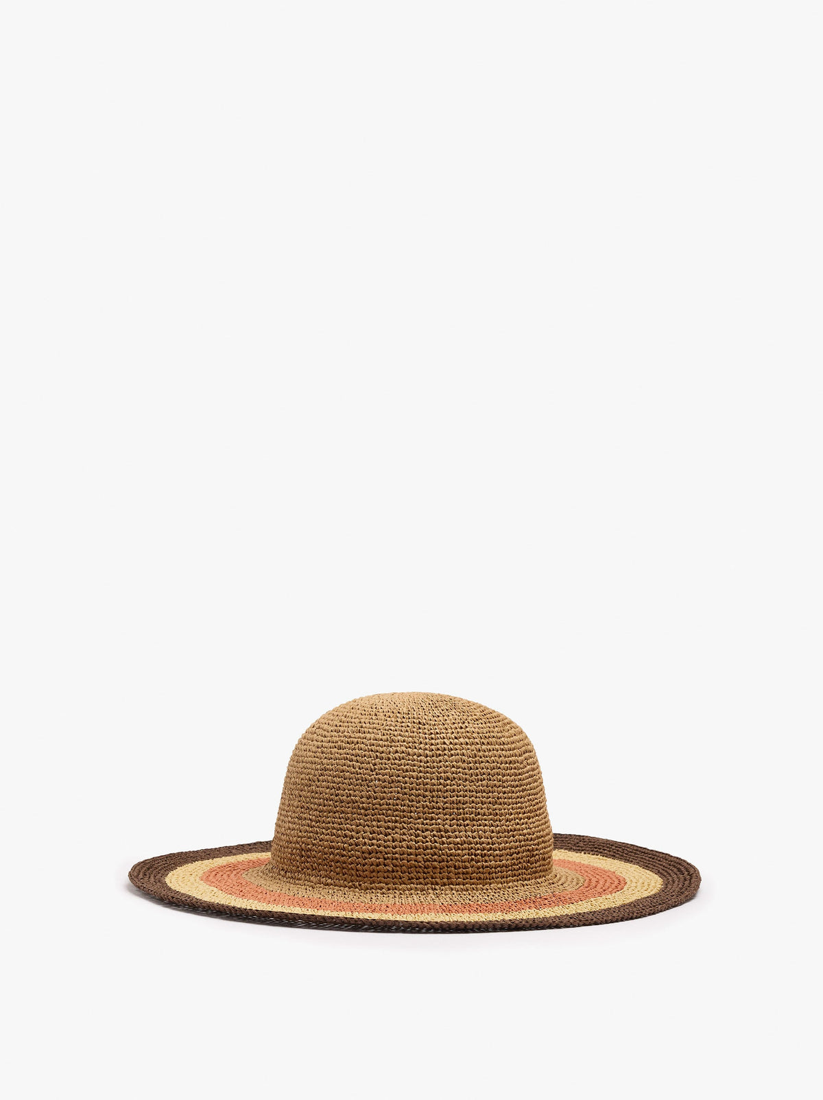 Multicolor Hat With Paper Straw Effect