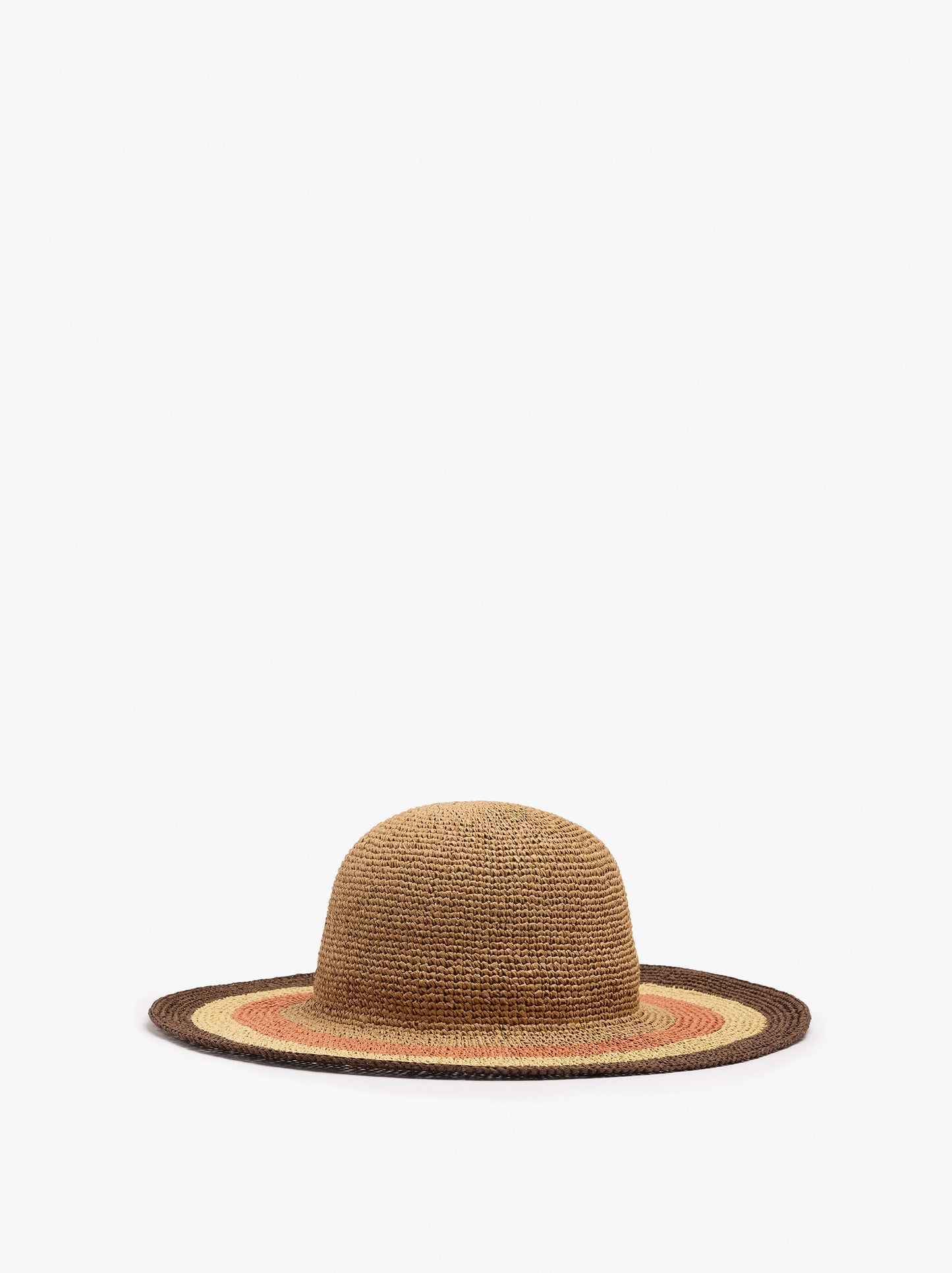 Multicolor Hat With Paper Straw Effect