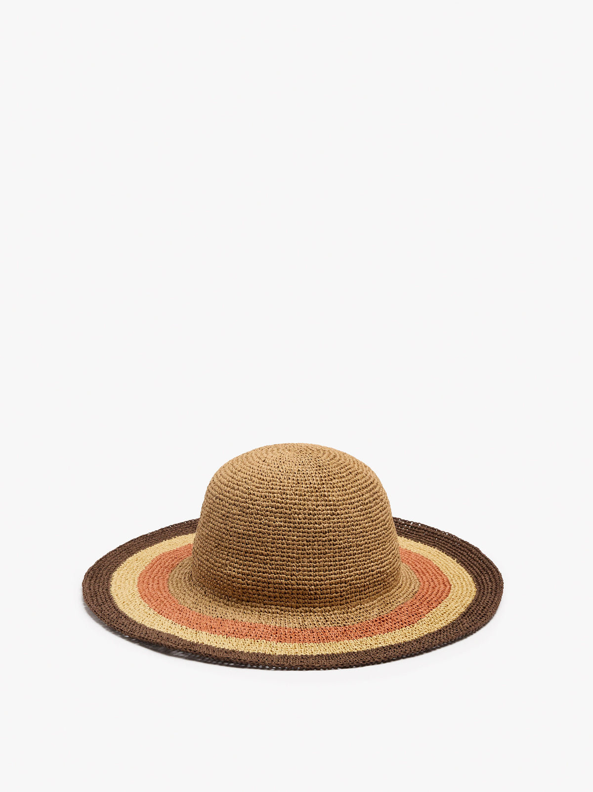 Multicolor Hat With Paper Straw Effect