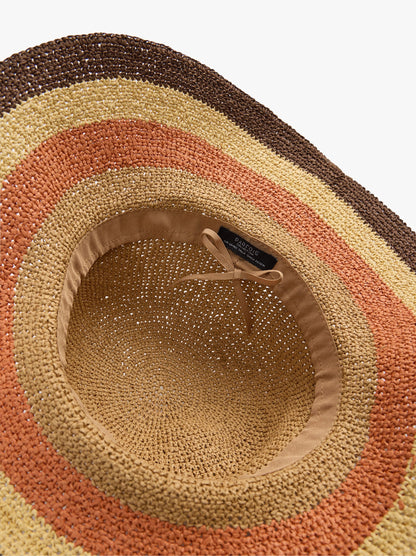 Multicolor Hat With Paper Straw Effect