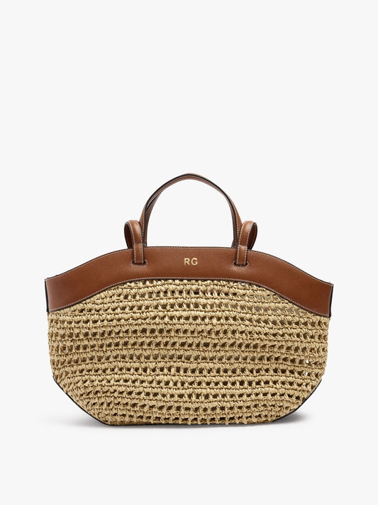 Shopper Bag With Straw Effect With Removable Bag