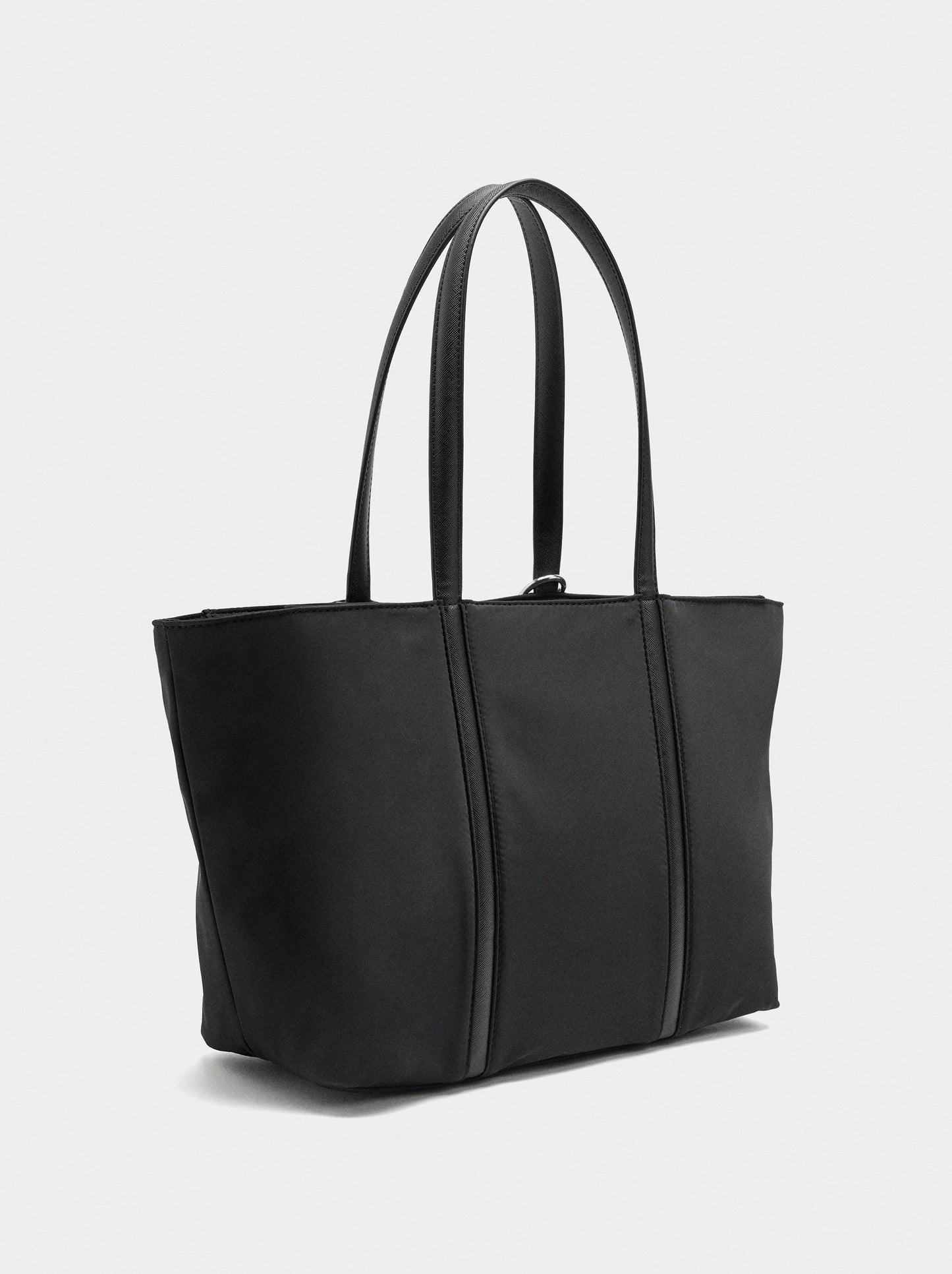 Nylon Shopper Bag With Pendant