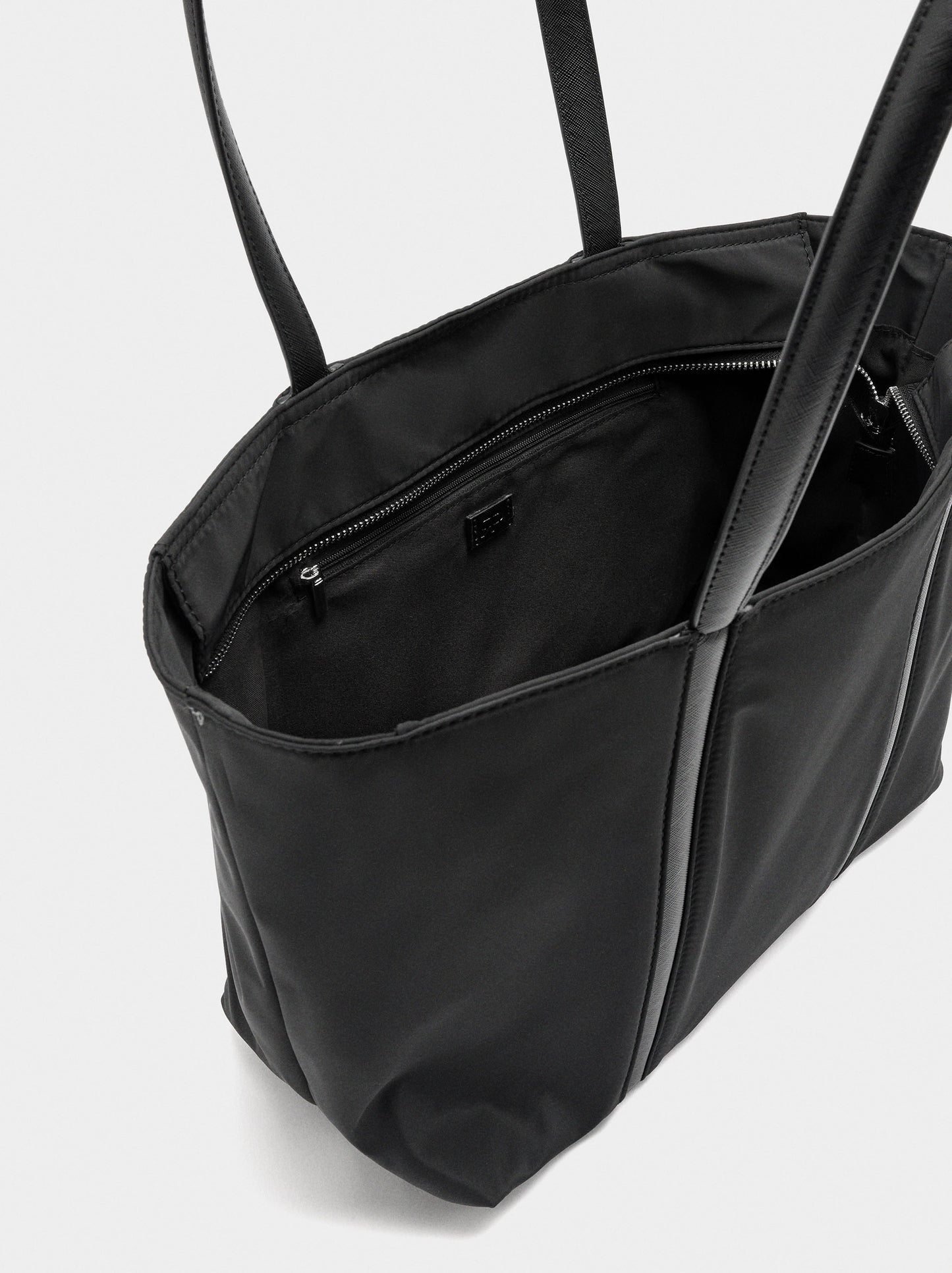 Nylon Shopper Bag With Pendant