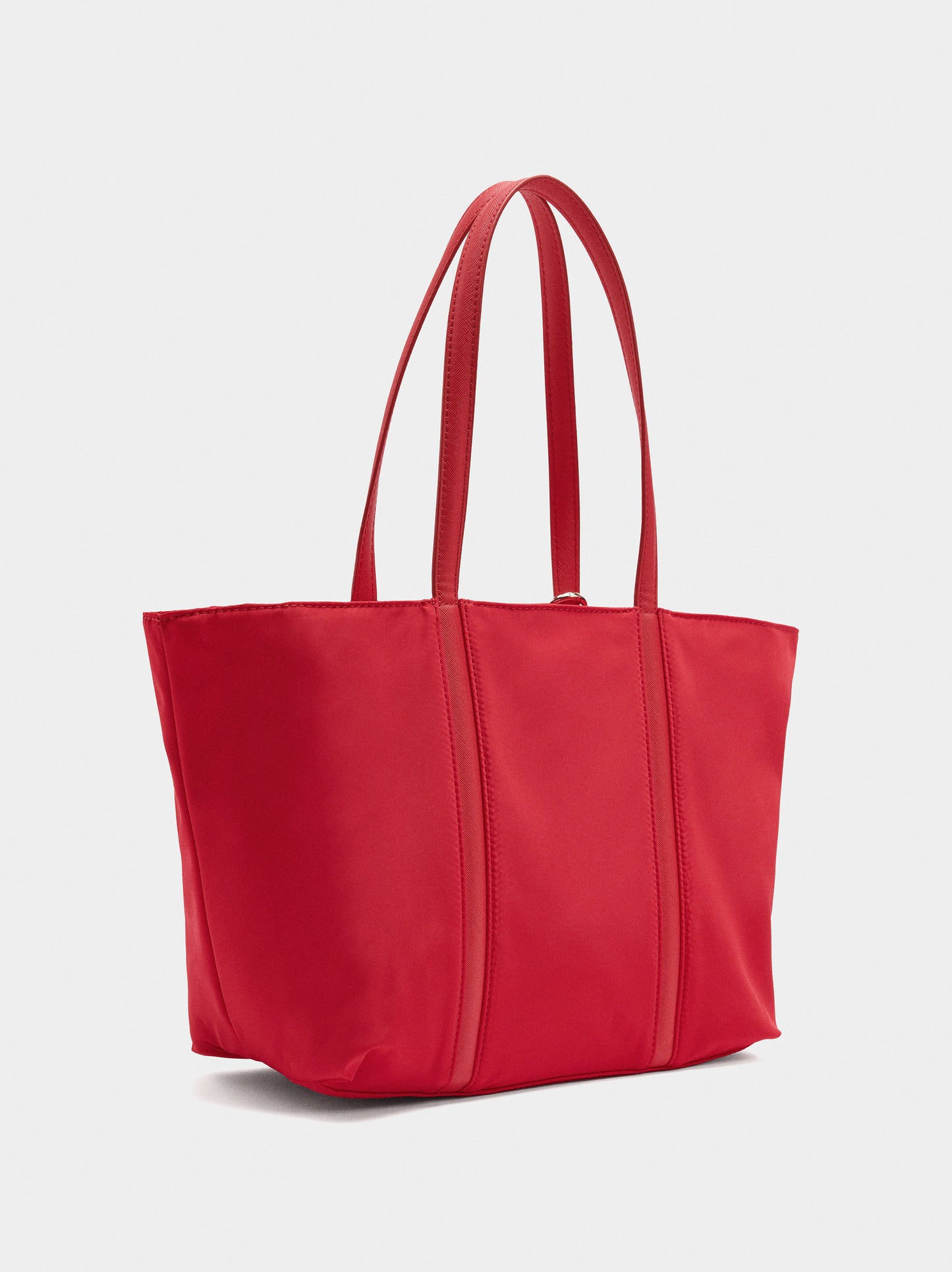 Nylon Shopper Bag With Pendant