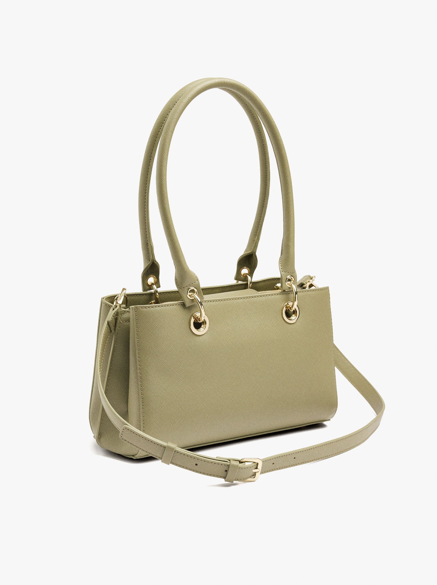 Shoulder Bag With Texture And Hanging Charm