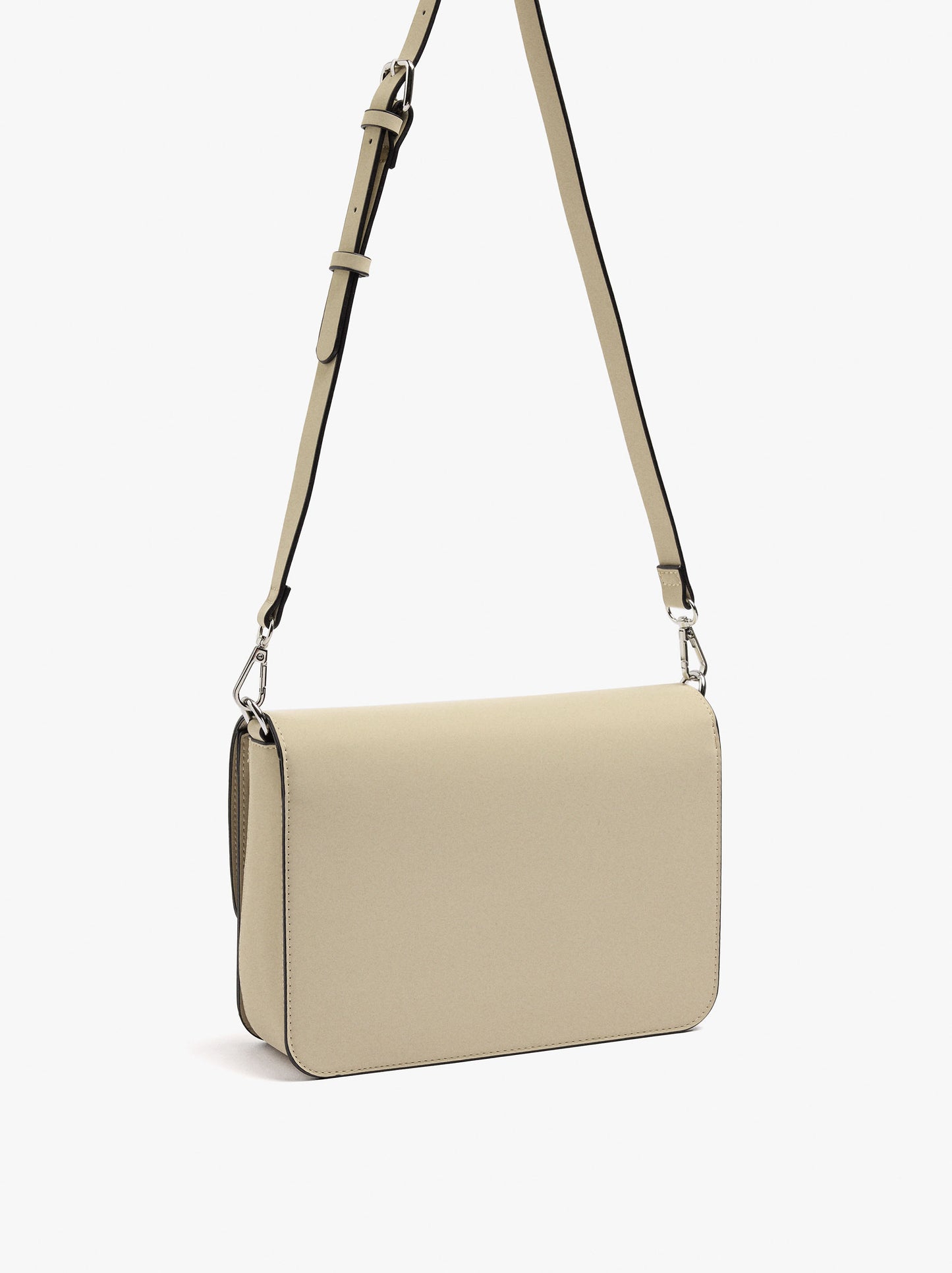 Crossbody Bag With Flap And Soft Texture