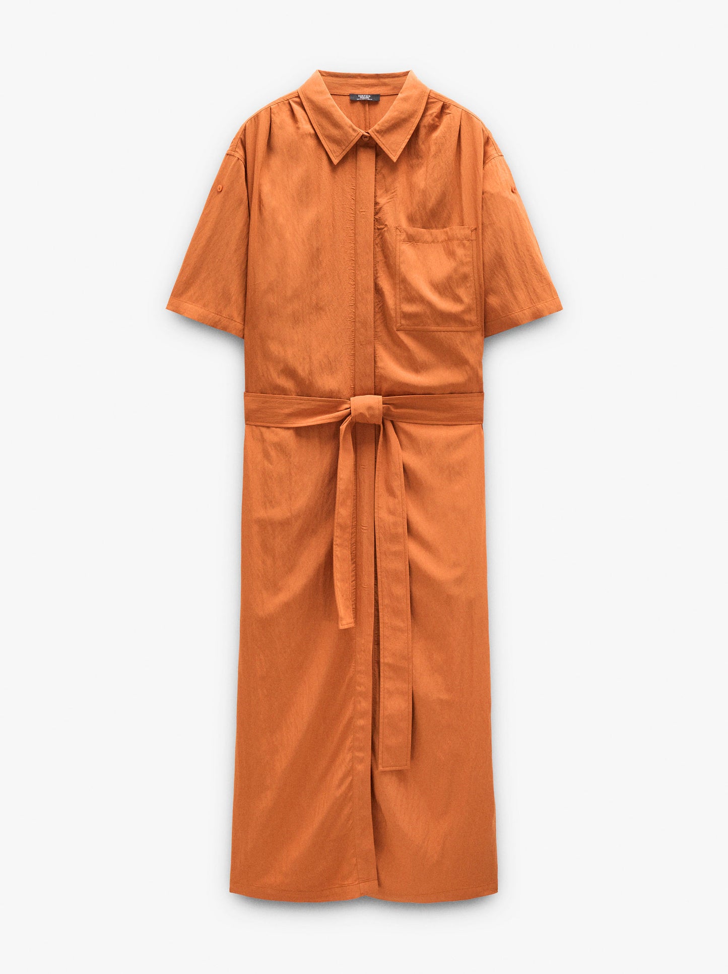 Midi Dress With Pocket And Belt