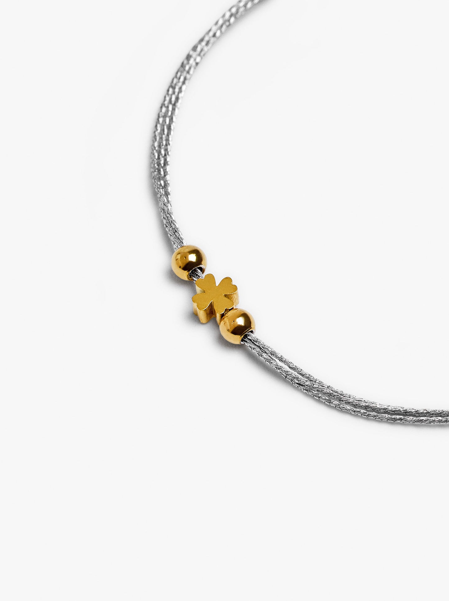 Adjustable Bicolor Clover Bracelet - Stainless Steel