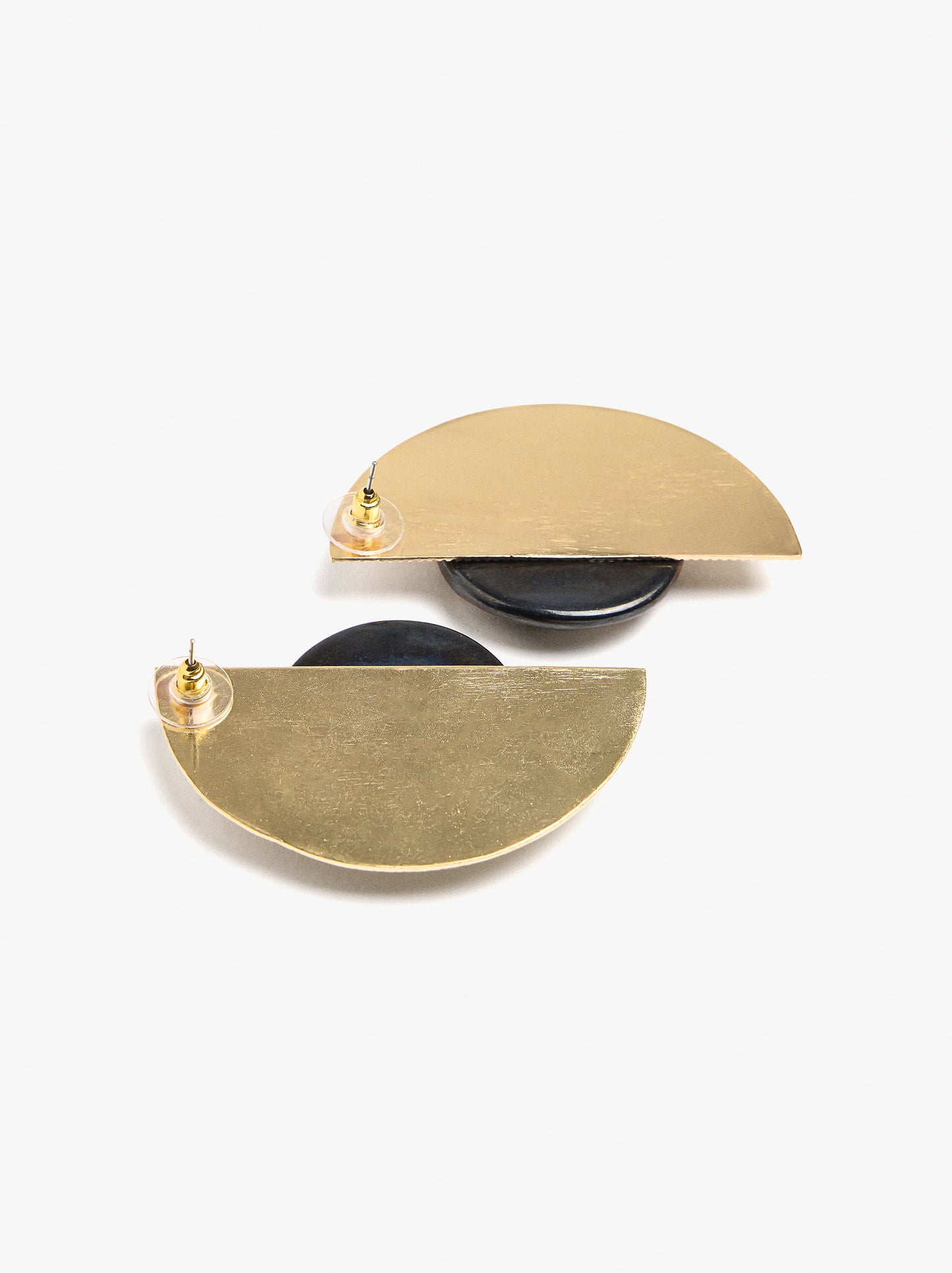 Maxi Semicircle Earrings With Resin