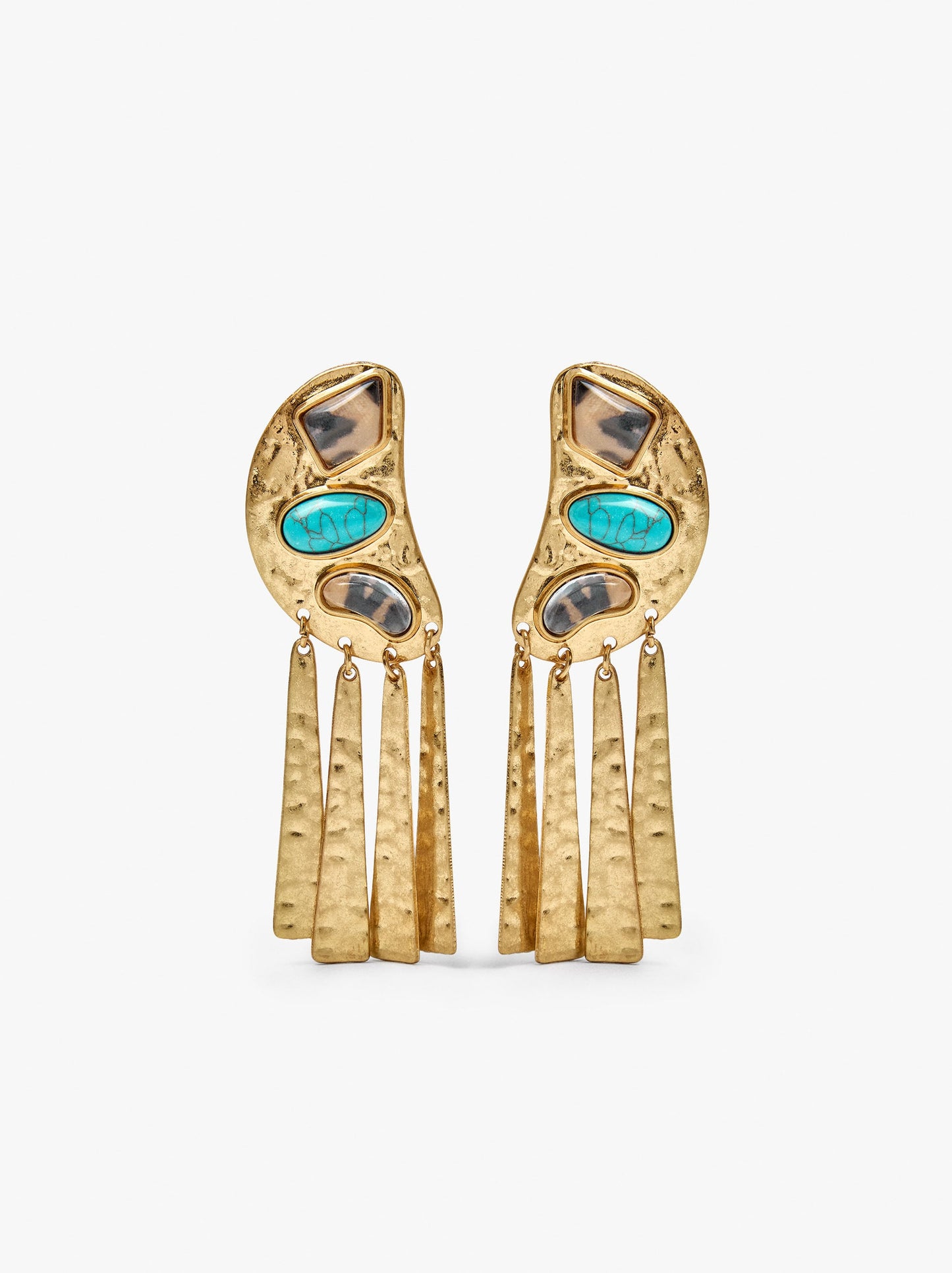 Maxi Half-Moon Earrings With Stones