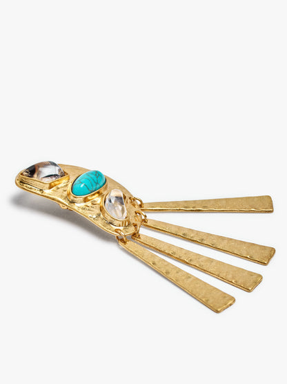 Maxi Half-Moon Earrings With Stones
