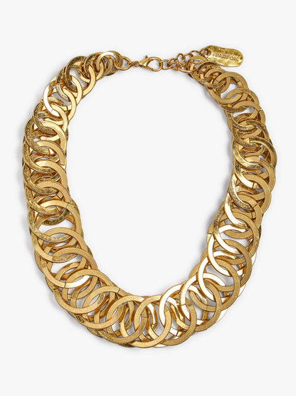 Short Necklace With Intertwined Hoops