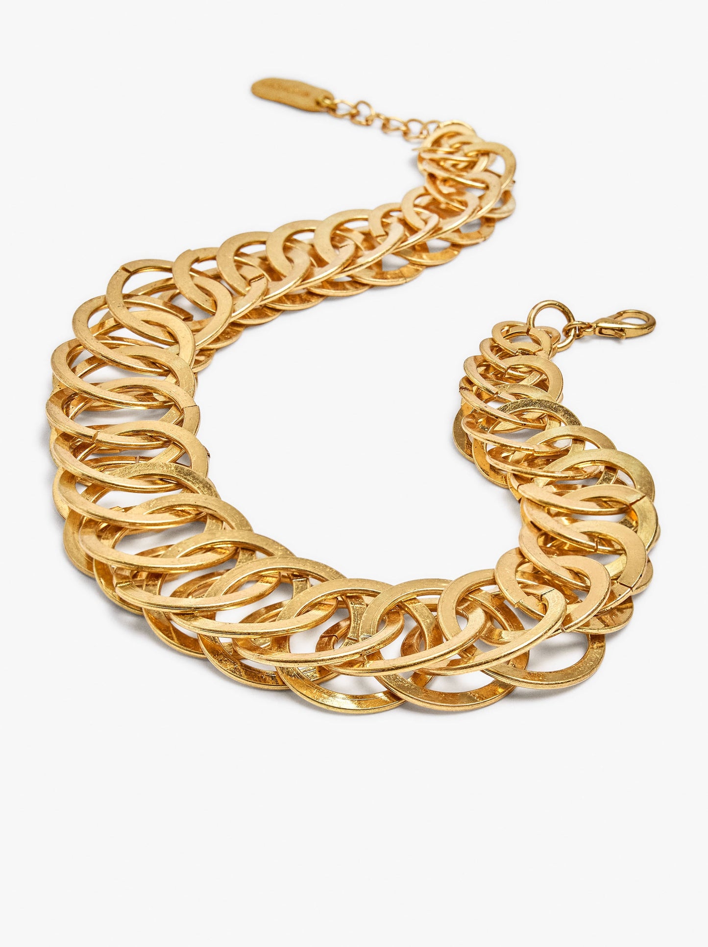 Short Necklace With Intertwined Hoops